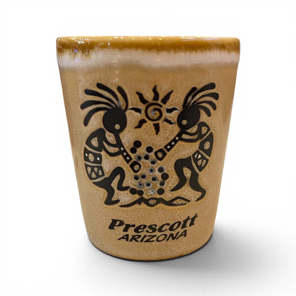 Prescott Arizona Kokopelli Ceramic Shot Glass