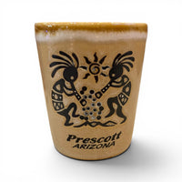 Prescott Arizona Kokopelli Ceramic Shot Glass