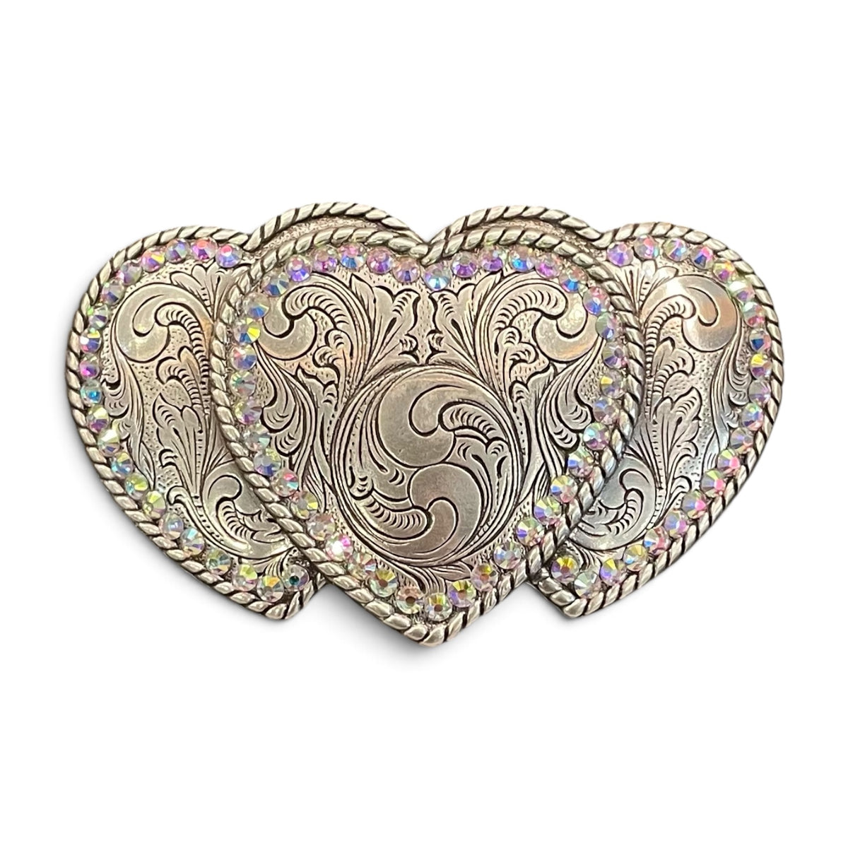 Blazin Roxx Rhinestone Hearts Buckle