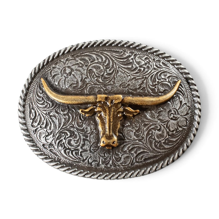 Nocona Oval Golden Longhorn Buckle