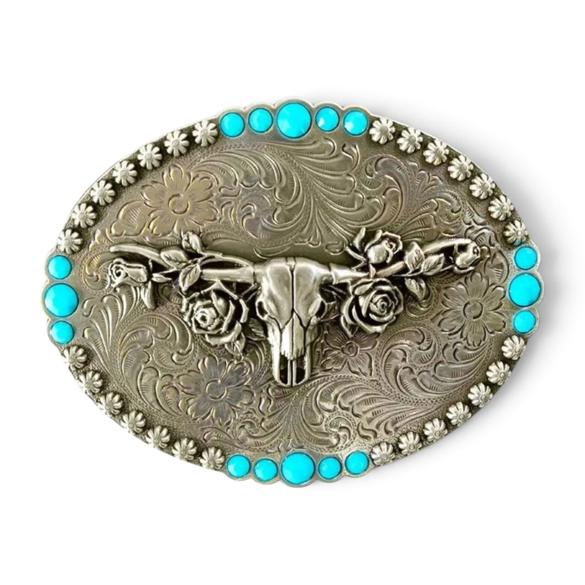 Cow Skull Belt Buckle