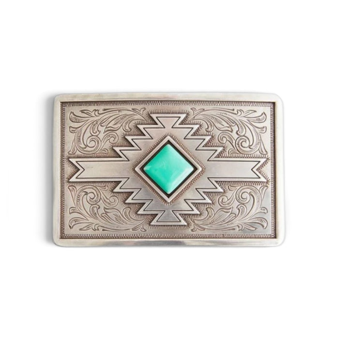 Women's Aztec Diamond Turquoise Buckle