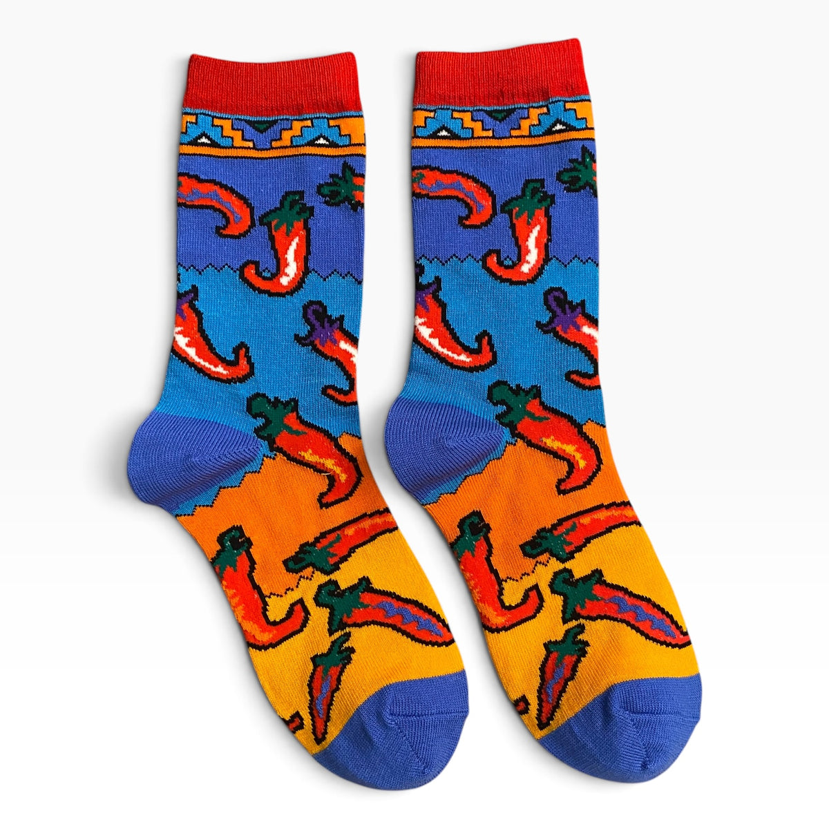 Multi Colored Chili Pepper Socks