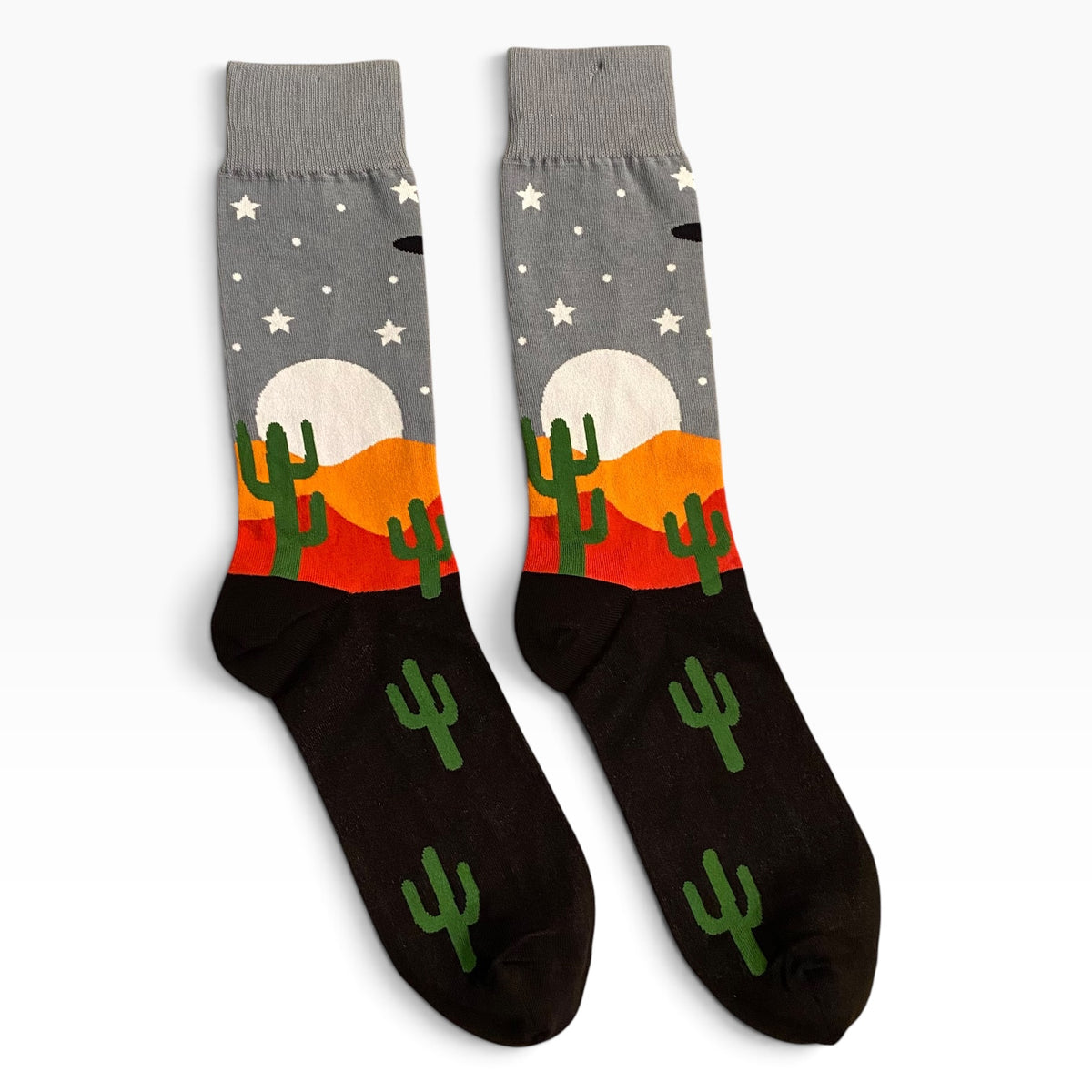 Desert at Night UFO Socks