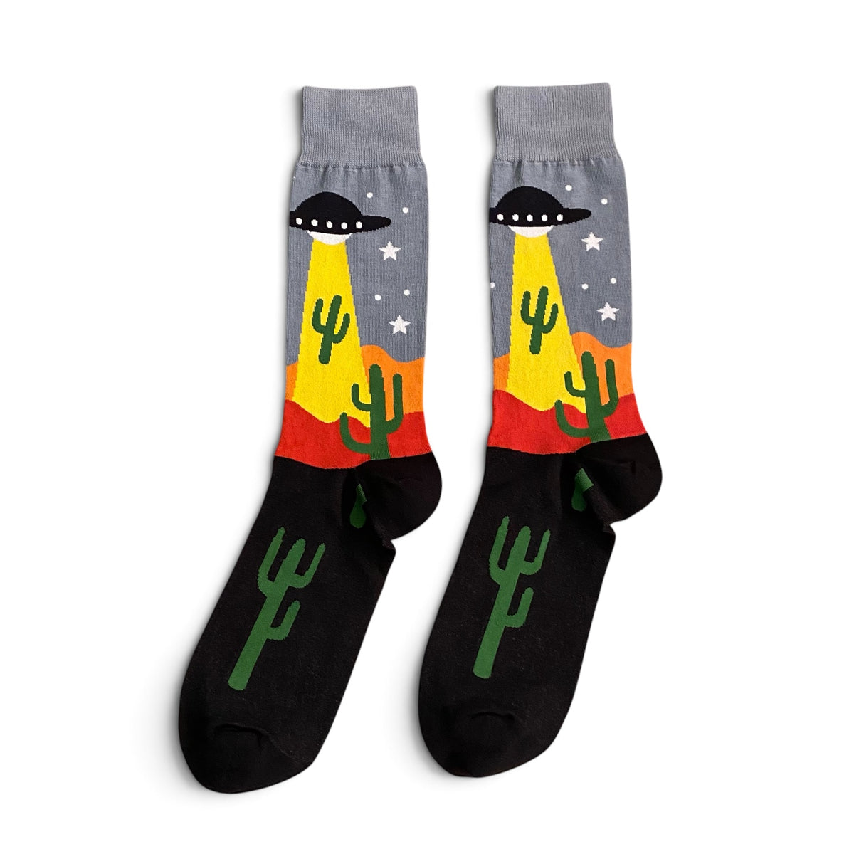 Desert at Night UFO Socks