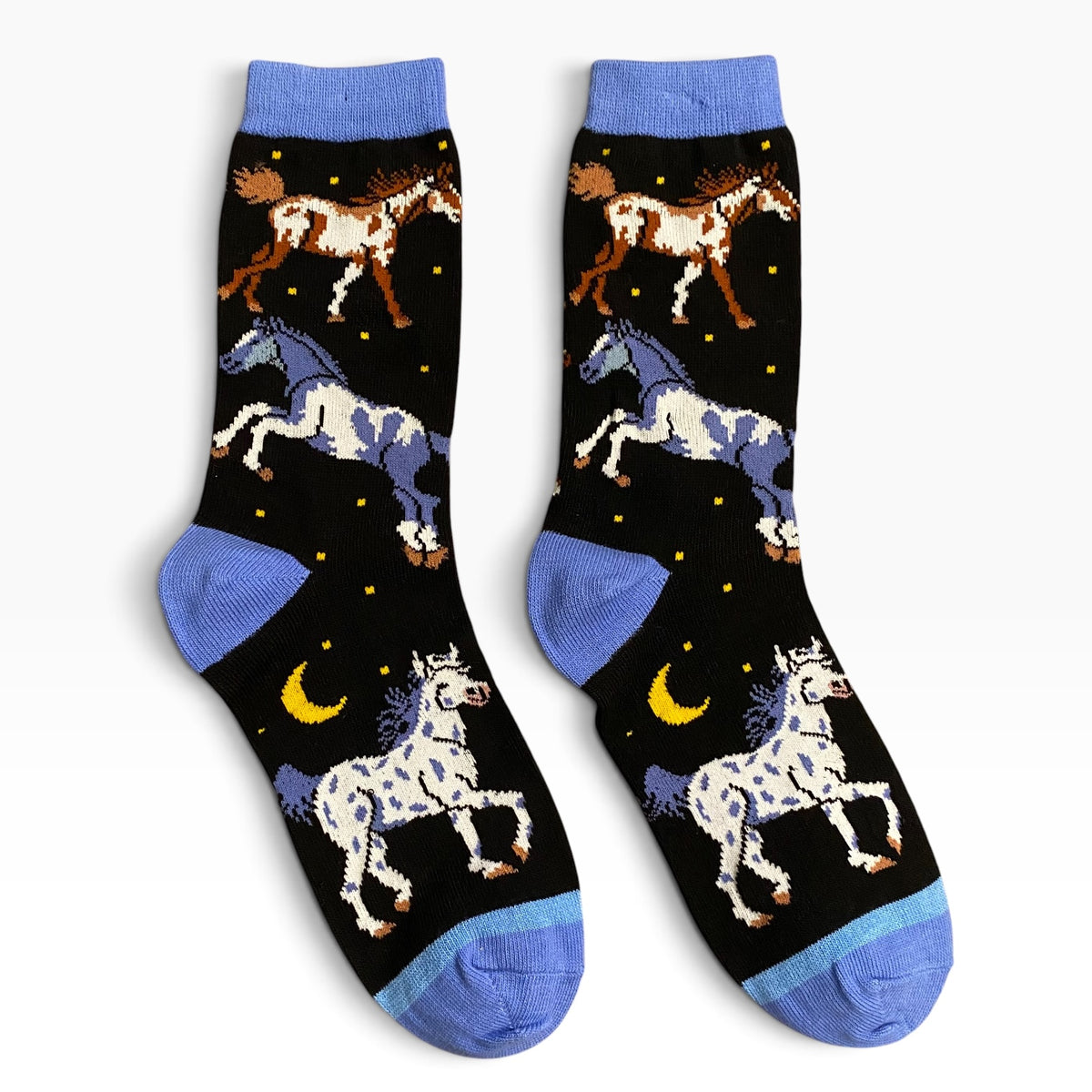 Horses Galloping Through A Night Sky Socks