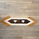Small Cowhide Table Runners - Heart