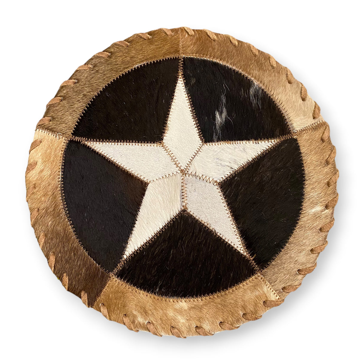 Cowhide 12" Placemats - 5 Point Star