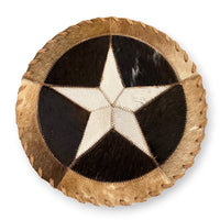 Cowhide 12" Placemats - 5 Point Star