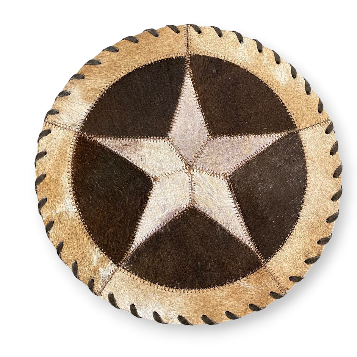 Cowhide 12" Placemats - 5 Point Star