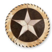 Cowhide 12" Placemats - 5 Point Star