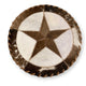 Cowhide 12" Placemats - 5 Point Star