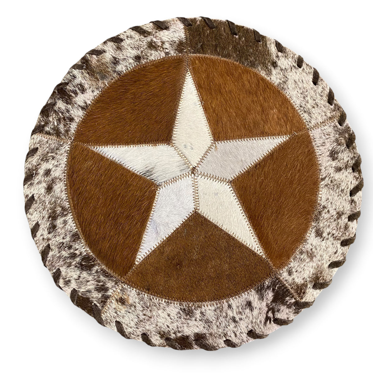Cowhide 12" Placemats - 5 Point Star