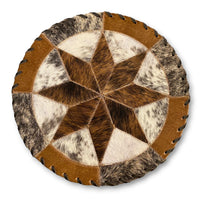 Cowhide 12" Placemats - 8 Point Star