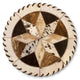 Cowhide 12" Placemats - 8 Point Star