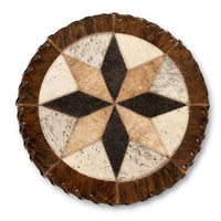 Cowhide 12" Placemats - 8 Point Star