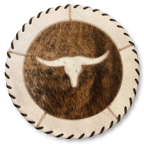 Cowhide 12" Placemats - Longhorn