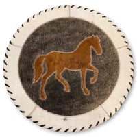 Cowhide 16" Placemats- Horse