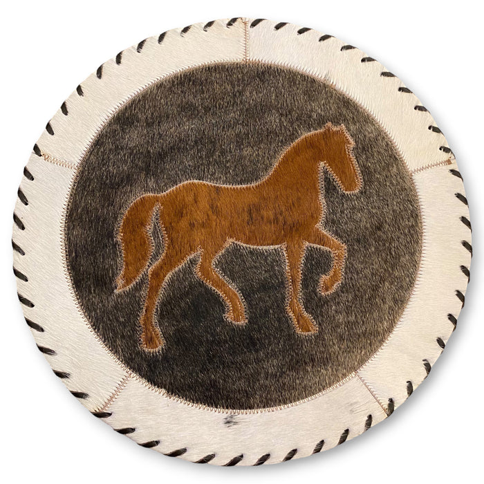 Cowhide 16" Placemats- Horse