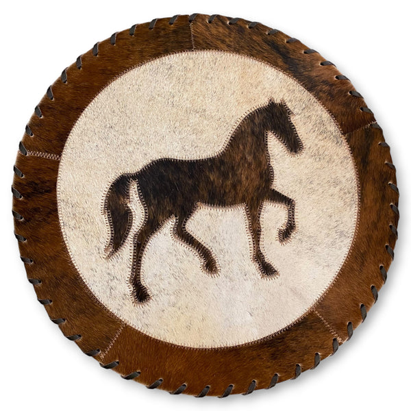 Cowhide 16" Placemats- Horse
