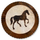Cowhide 16" Placemats- Horse