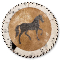 Cowhide 16" Placemats- Horse