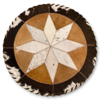 Cowhide 16" Placemats - 8 Point Star