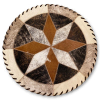 Cowhide 16" Placemats - 8 Point Star