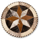 Cowhide 16" Placemats - 8 Point Star