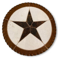 Cowhide 16" Placemats- 5 Point Star