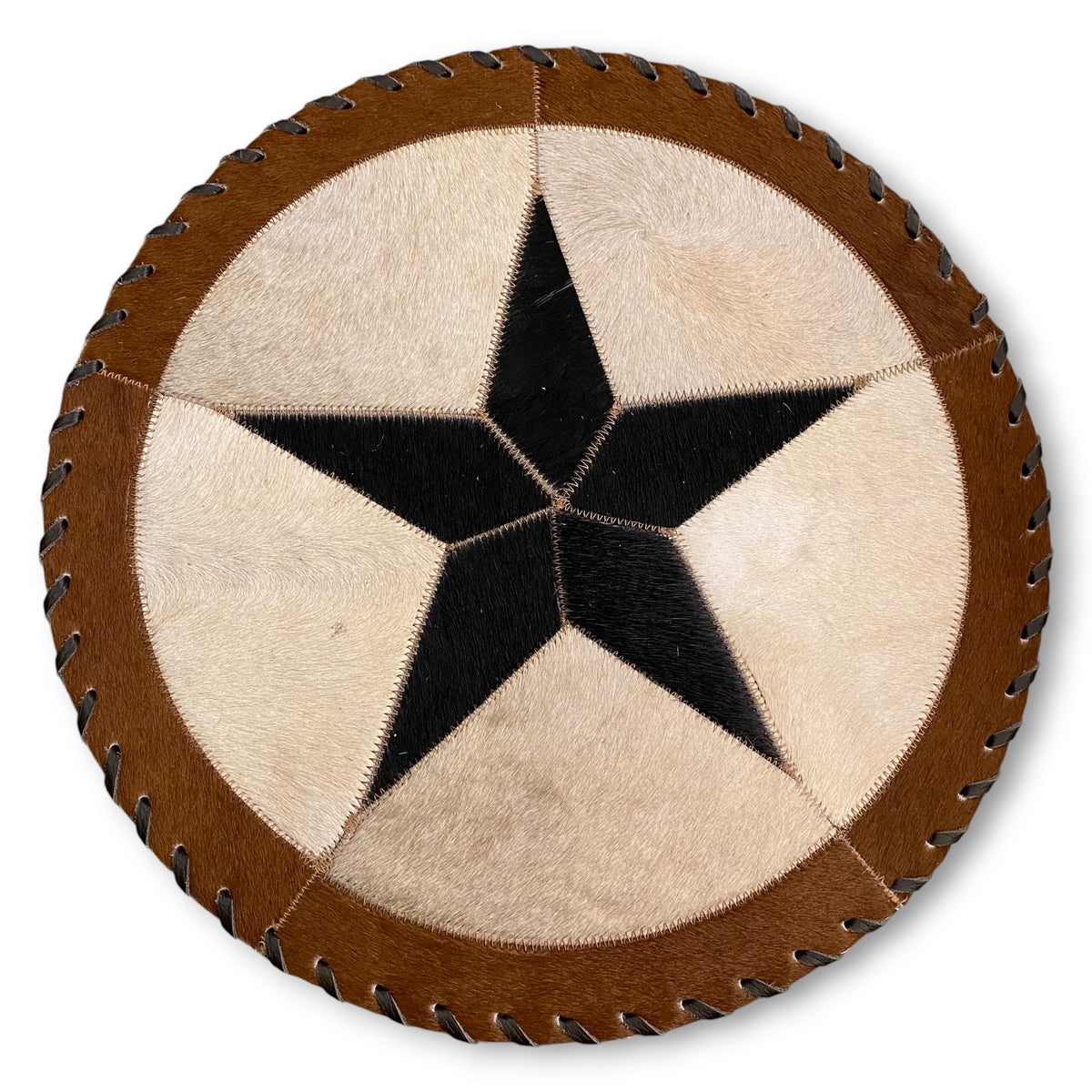 Cowhide 16" Placemats- 5 Point Star