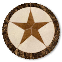Cowhide 16" Placemats- 5 Point Star