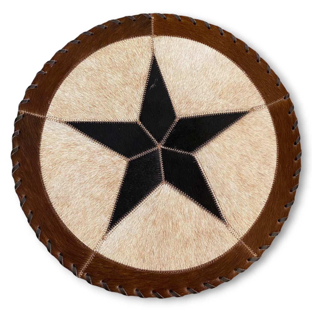 Cowhide 16" Placemats- 5 Point Star