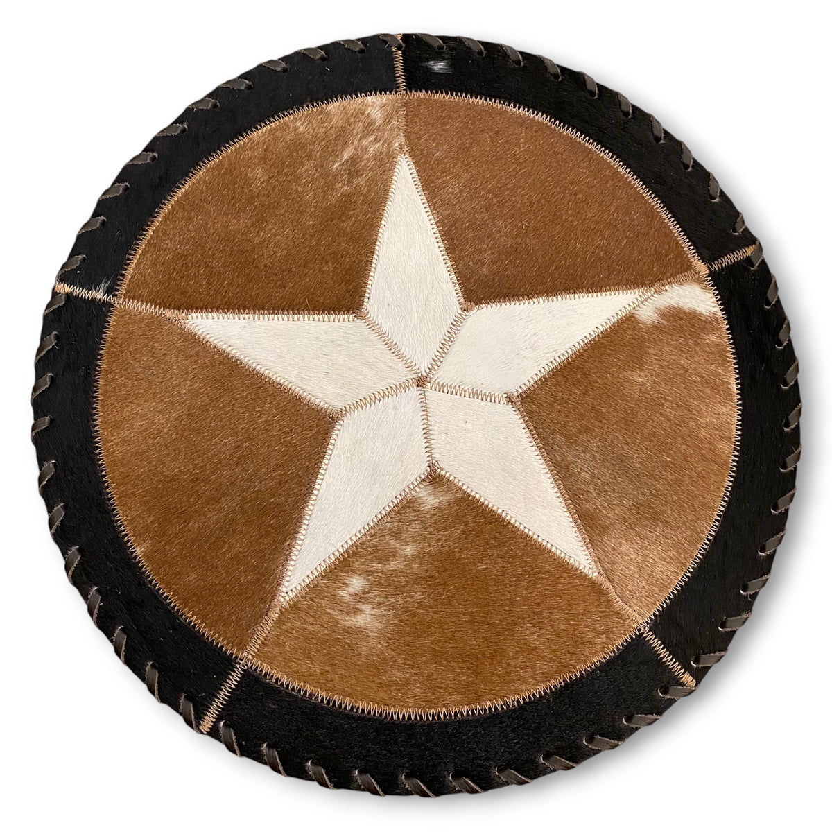 Cowhide 16" Placemats- 5 Point Star