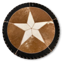 Cowhide 16" Placemats- 5 Point Star