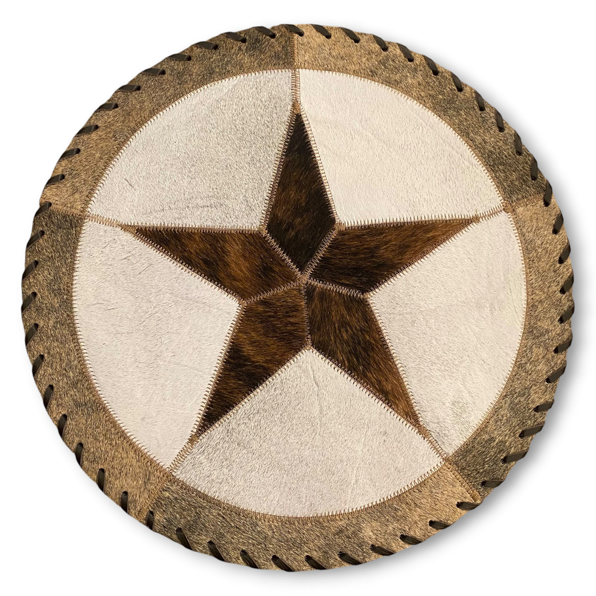 Cowhide 16" Placemats- 5 Point Star