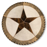 Cowhide 16" Placemats- 5 Point Star