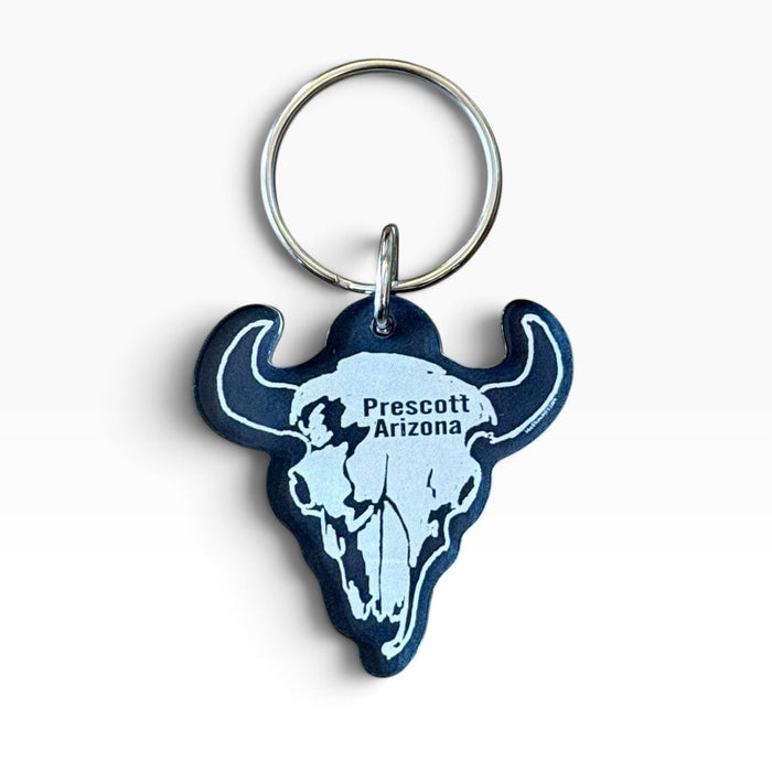 Cow Skull Prescott Arizona Keychain