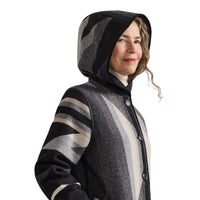 Pendleton Hooded Jacquard Coat Black