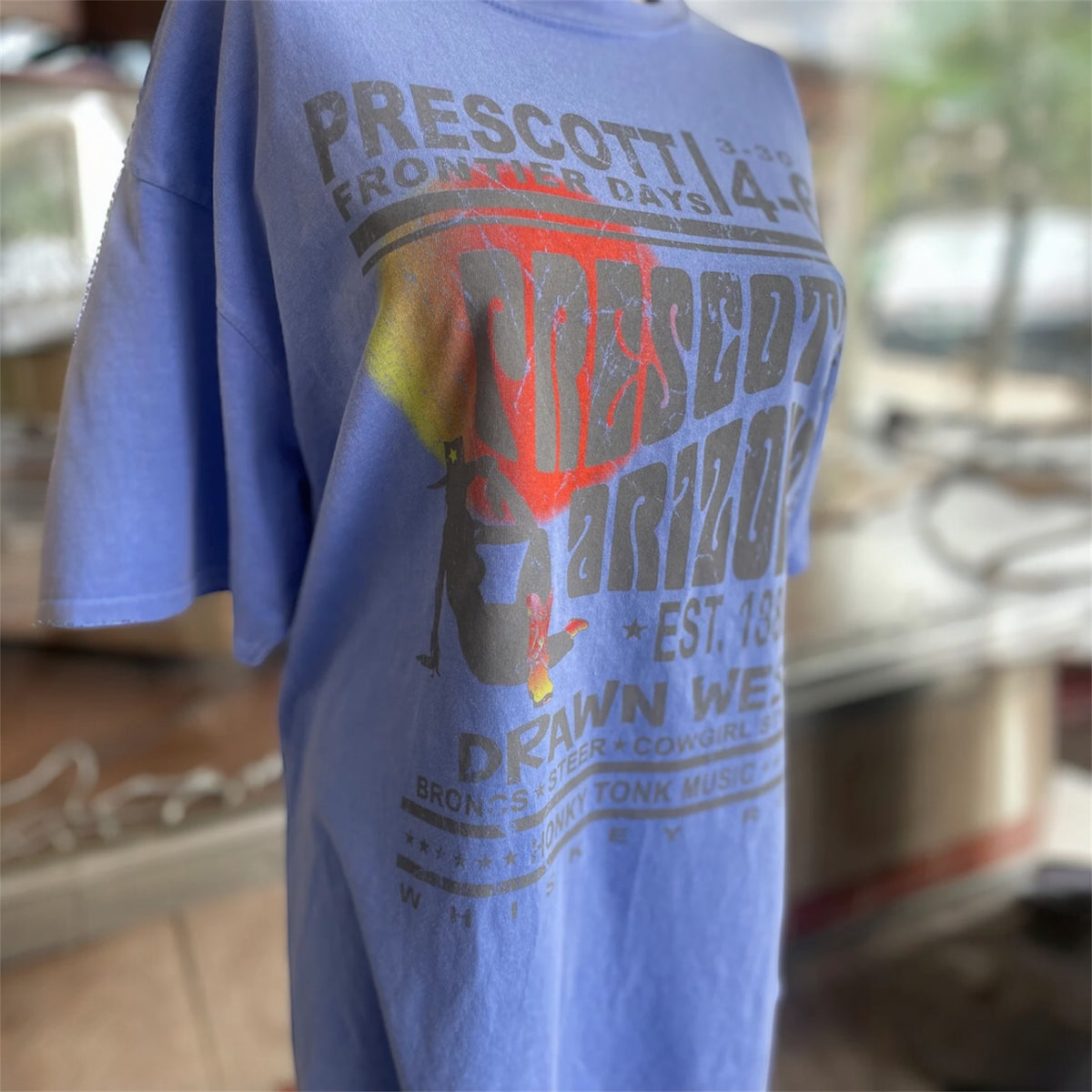 Prescott Frontier Days Drawn West Tee