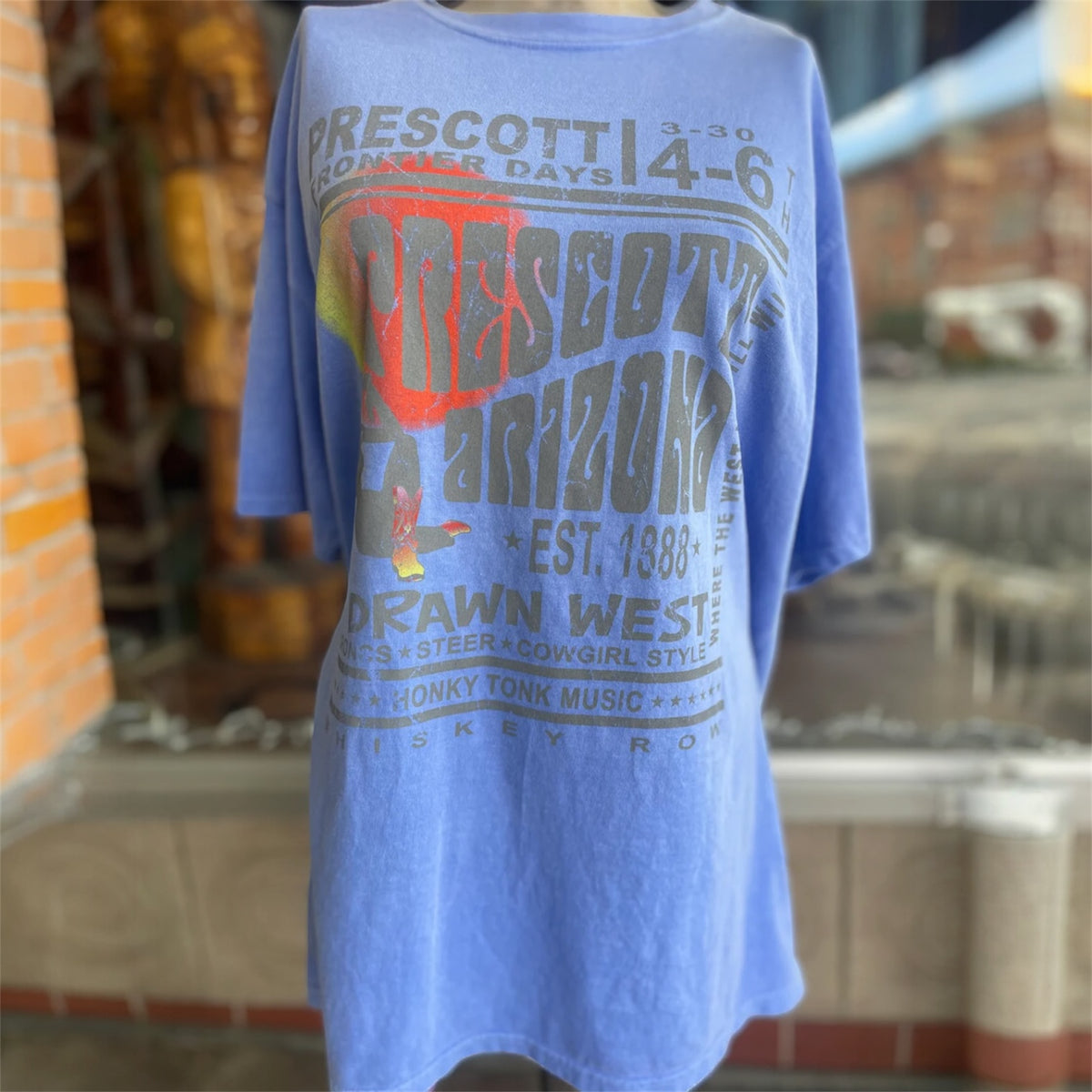 Prescott Frontier Days Drawn West Tee