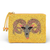 Celestial Beaded Zodiac Coin Purse-Aries