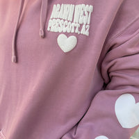 Pink Heart Drawn West Sweatshirt