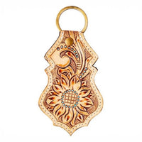 North Bloom Hand-tooled Key Fob