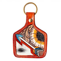 Arrow Shot Hand-tooled Key Fob