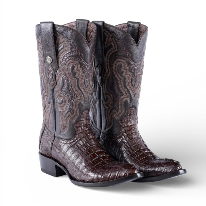 Men's Tanner Mark Caiman Belly Brown Cowboy Boots