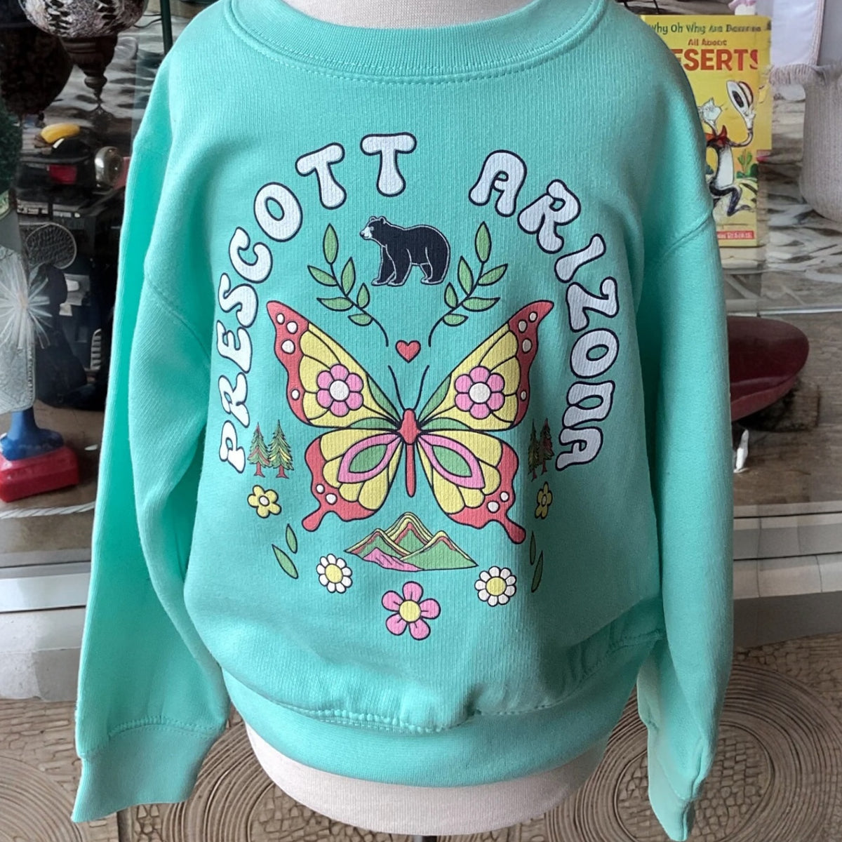 Bear Butterfly Mountain Kid’s Crew Neck Sweater