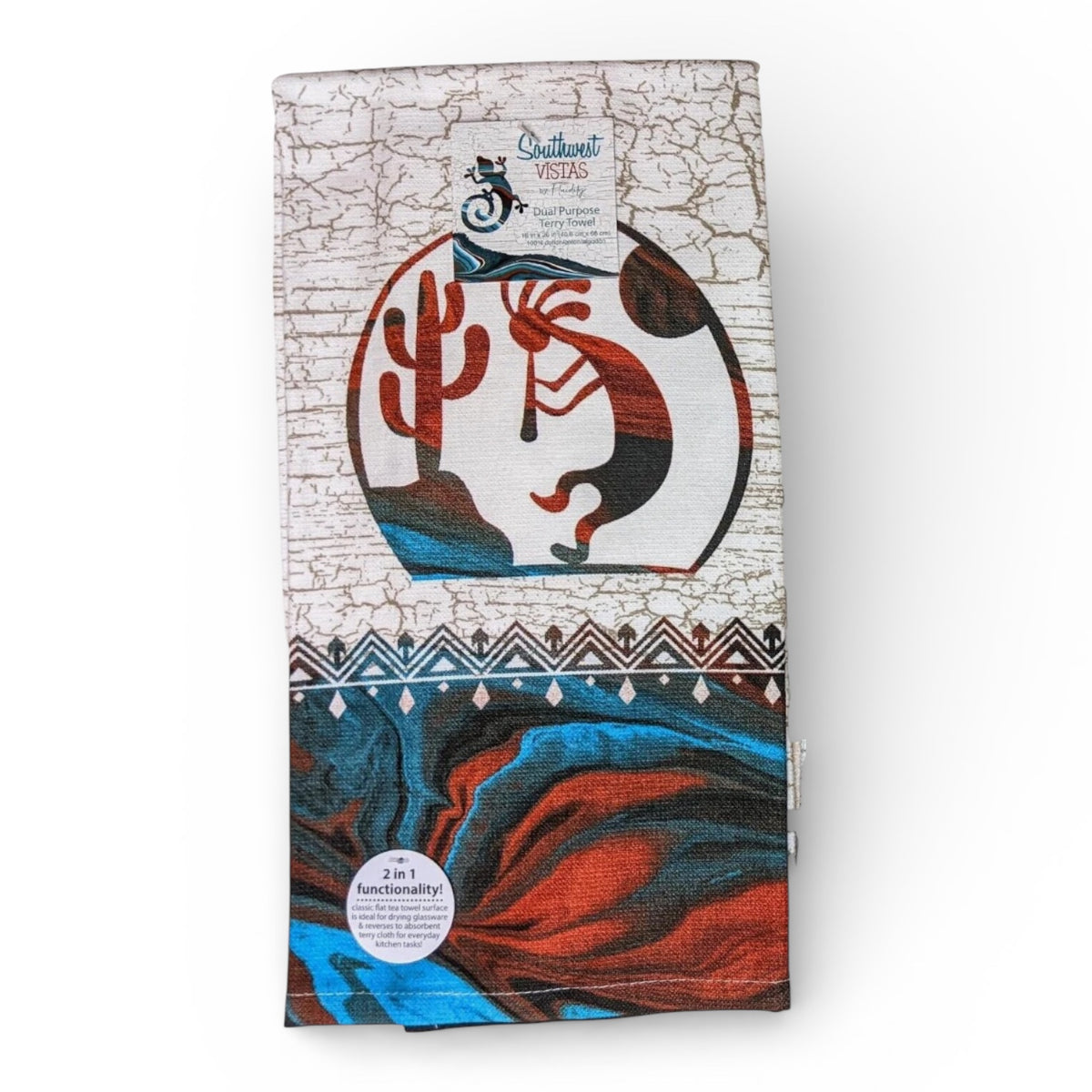 Southwest Vistas Kokopelli Duel Purpose Terry Towel