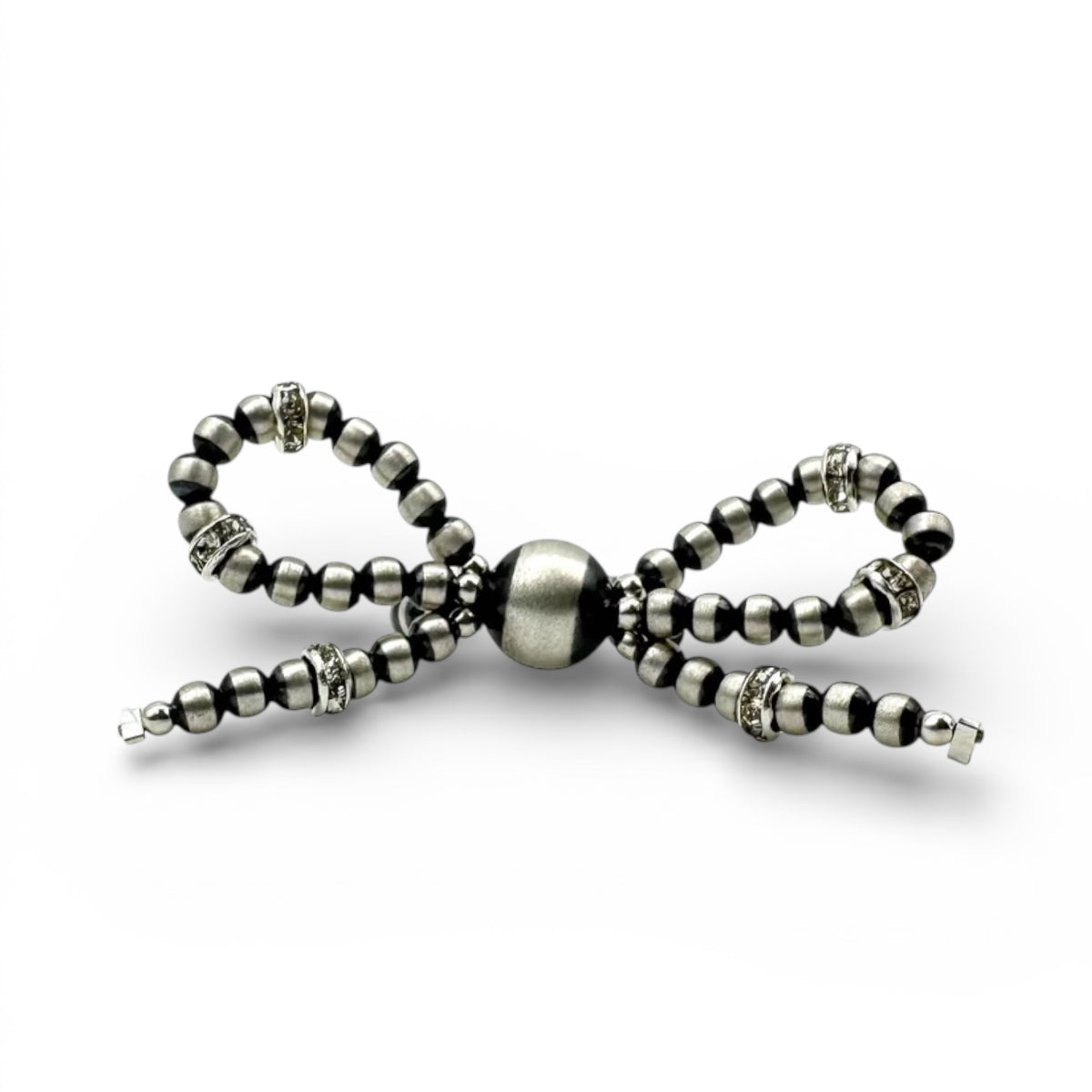 Navajo Pearl Sterling Silver Bow Ring - Sparkle