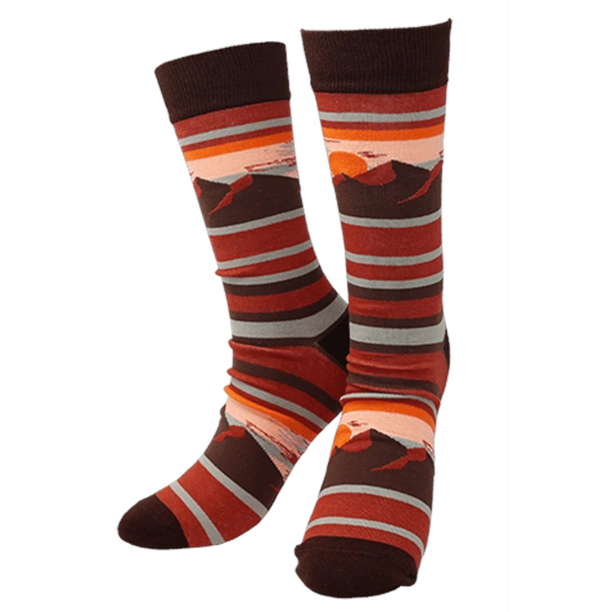 Mountain Stripe Lone Rock Knit Socks